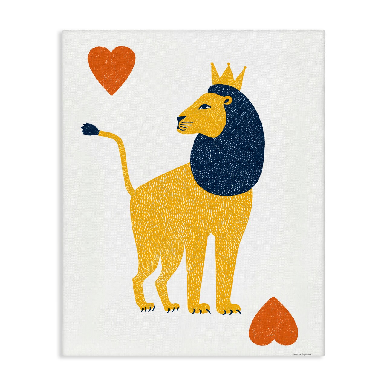 Stupell Industries Lion & Hearts Card Canvas, design by Svetlana Aleynikova